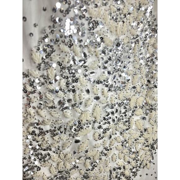 Adrianna Papell Sleeveless Scoop Neck Beaded Sheath Dress size 6 Cocktail Party - Picture 5 of 13